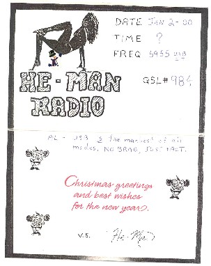 He Man Radio QSL.